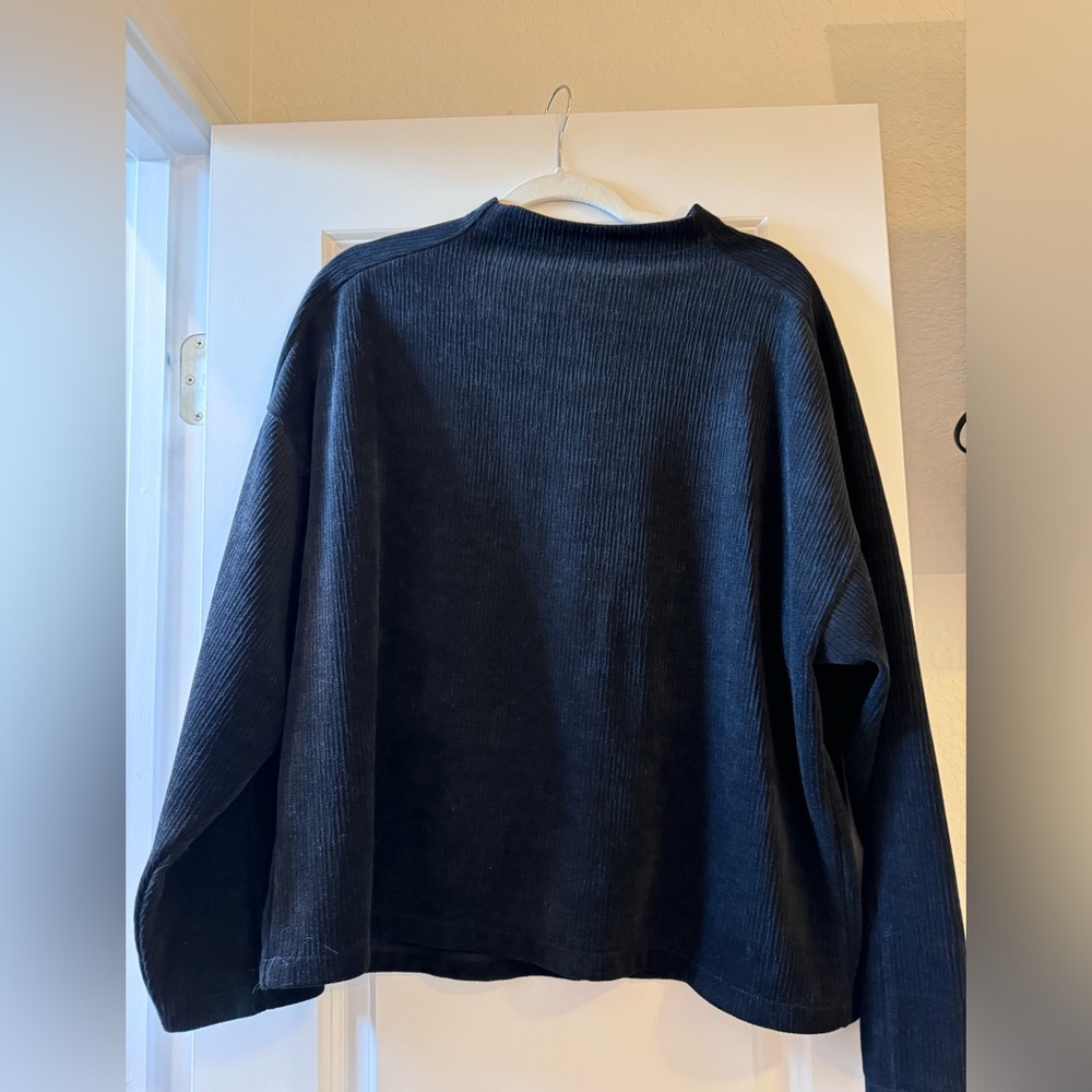 Madewell Black half neck top